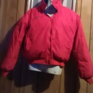 Columbia Men's Vivid Red Blue Puffer Coat